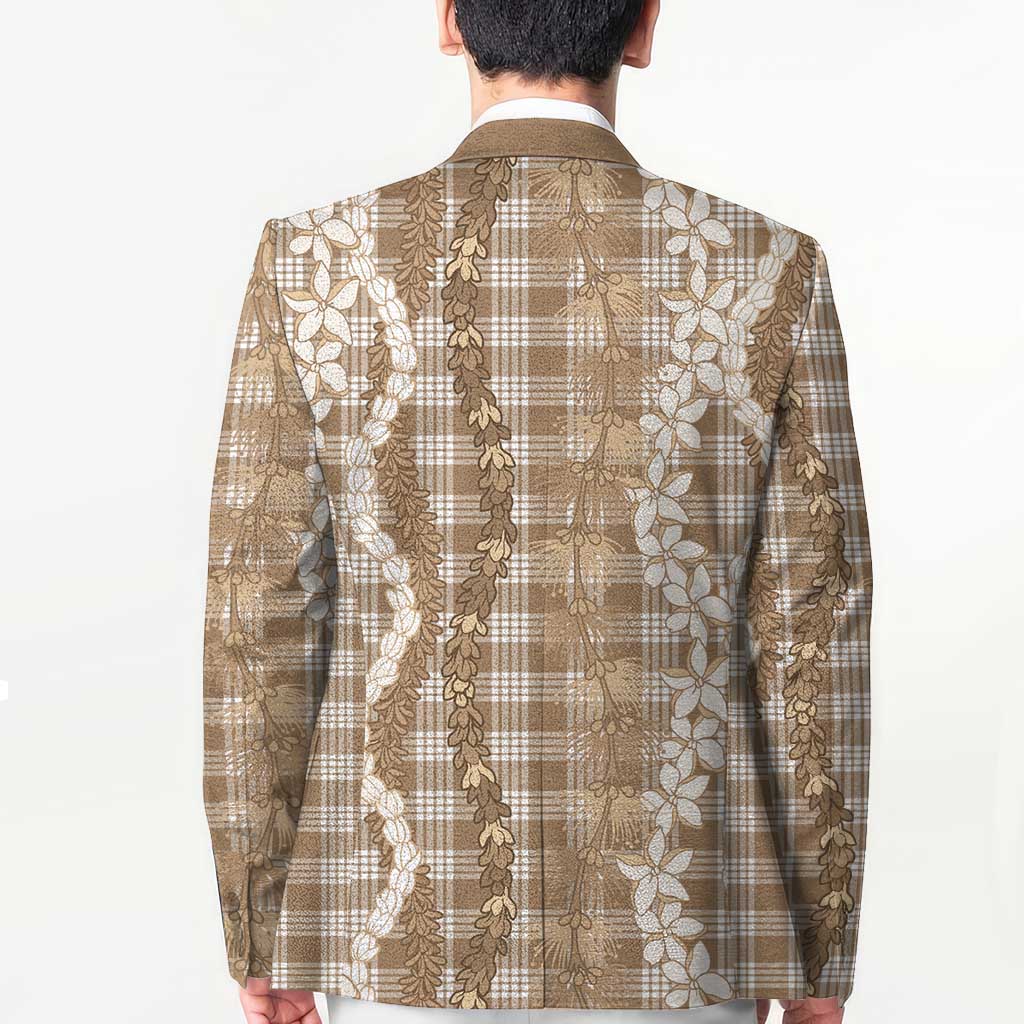 Hawaiian Ohia Lehua Lei Blazer Plaid Palaka Kalaihaahaa Pattern LT9 - Polynesian Pride