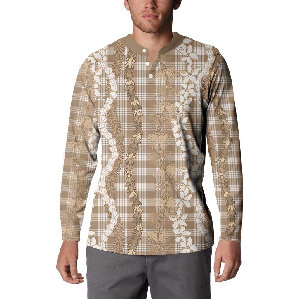 Hawaiian Ohia Lehua Lei Button Sweatshirt Plaid Palaka Kalaihaahaa Pattern LT9 - Polynesian Pride