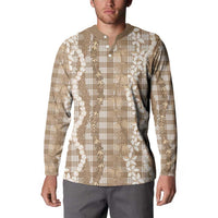 Hawaiian Ohia Lehua Lei Button Sweatshirt Plaid Palaka Kalaihaahaa Pattern LT9 - Polynesian Pride