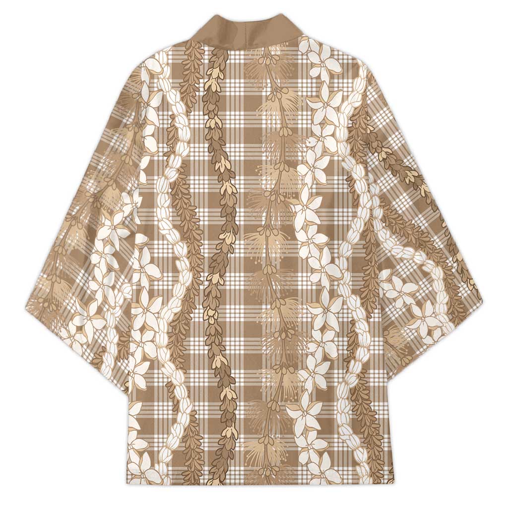 Hawaiian Ohia Lehua Lei Kimono Plaid Palaka Kalaihaahaa Pattern LT9 - Polynesian Pride