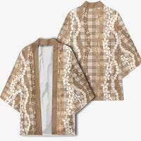 Hawaiian Ohia Lehua Lei Kimono Plaid Palaka Kalaihaahaa Pattern LT9 - Polynesian Pride
