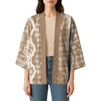 Hawaiian Ohia Lehua Lei Kimono Plaid Palaka Kalaihaahaa Pattern LT9 - Polynesian Pride