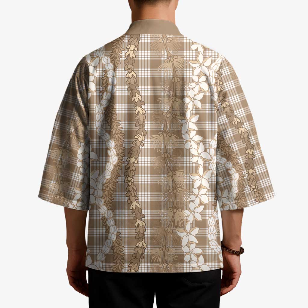 Hawaiian Ohia Lehua Lei Kimono Plaid Palaka Kalaihaahaa Pattern LT9 - Polynesian Pride