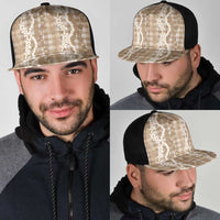 Hawaiian Ohia Lehua Lei Mesh Trucker Cap Plaid Palaka Kalaihaahaa Pattern LT9 - Polynesian Pride