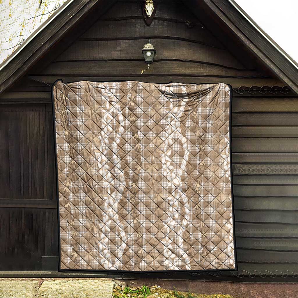 Hawaiian Ohia Lehua Lei Quilt Plaid Palaka Kalaihaahaa Pattern LT9 - Polynesian Pride