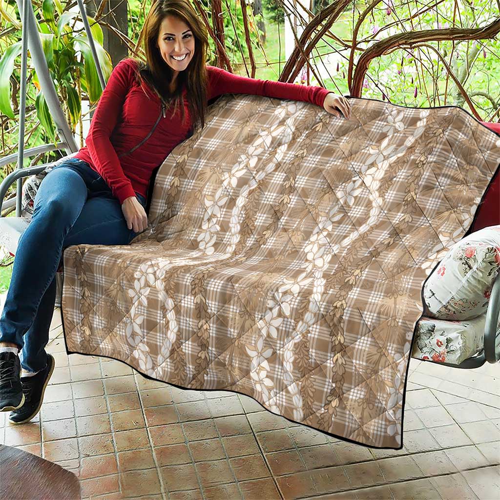 Hawaiian Ohia Lehua Lei Quilt Plaid Palaka Kalaihaahaa Pattern LT9 - Polynesian Pride
