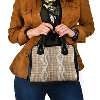 Hawaiian Ohia Lehua Lei Shoulder Handbag Plaid Palaka Kalaihaahaa Pattern LT9 - Polynesian Pride