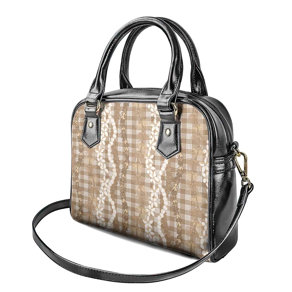 Hawaiian Ohia Lehua Lei Shoulder Handbag Plaid Palaka Kalaihaahaa Pattern LT9 - Polynesian Pride