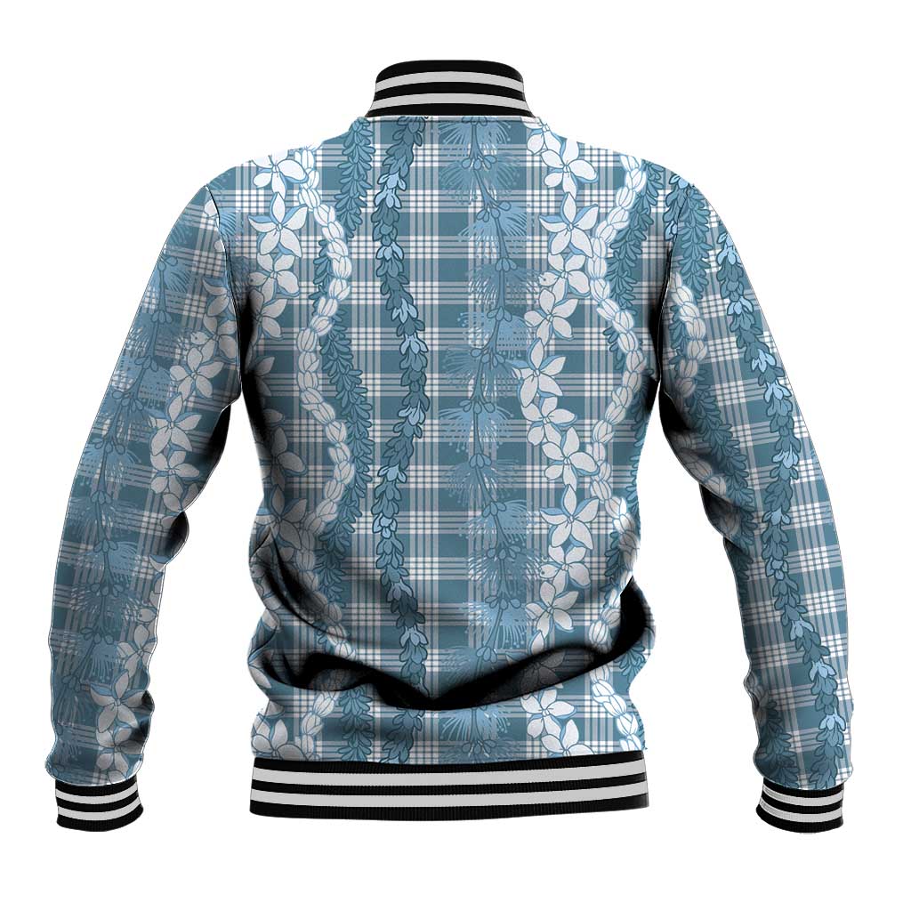 Hawaiian Ohia Lehua Lei Baseball Jacket Plaid Palaka Uliuli Omaomao Pattern LT9 - Polynesian Pride