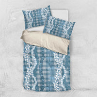 Hawaiian Ohia Lehua Lei Bedding Set Plaid Palaka Uliuli Omaomao Pattern LT9 US Twin 172cm x 218cm Teal - Polynesian Pride