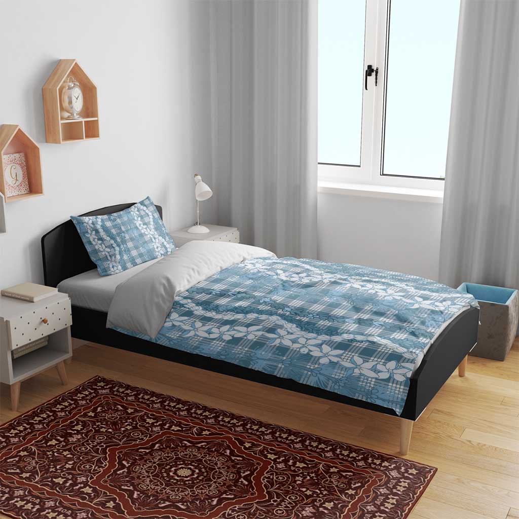 Hawaiian Ohia Lehua Lei Bedding Set Plaid Palaka Uliuli Omaomao Pattern LT9 - Polynesian Pride