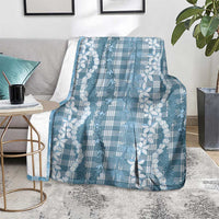 Hawaiian Ohia Lehua Lei Blanket Plaid Palaka Uliuli Omaomao Pattern LT9 - Polynesian Pride