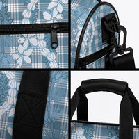 Hawaiian Ohia Lehua Lei Duffle Bag Plaid Palaka Uliuli Omaomao Pattern LT9 - Polynesian Pride