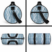 Hawaiian Ohia Lehua Lei Duffle Bag Plaid Palaka Uliuli Omaomao Pattern LT9 - Polynesian Pride