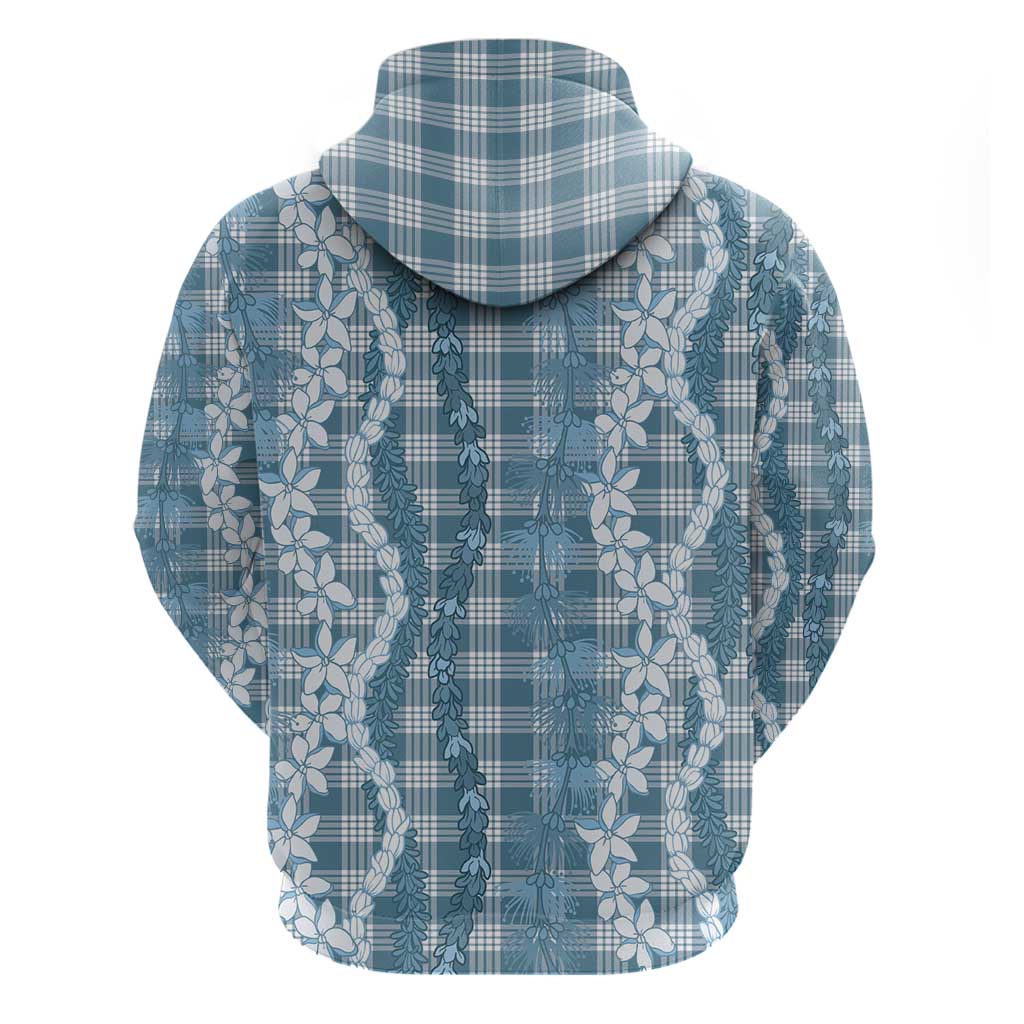 Hawaiian Ohia Lehua Lei Hoodie Plaid Palaka Uliuli Omaomao Pattern LT9 - Polynesian Pride