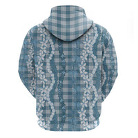 Hawaiian Ohia Lehua Lei Hoodie Plaid Palaka Uliuli Omaomao Pattern LT9 - Polynesian Pride
