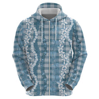 Hawaiian Ohia Lehua Lei Hoodie Plaid Palaka Uliuli Omaomao Pattern LT9 - Polynesian Pride