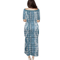 Hawaiian Ohia Lehua Lei Puletasi Plaid Palaka Uliuli Omaomao Pattern LT9 - Polynesian Pride