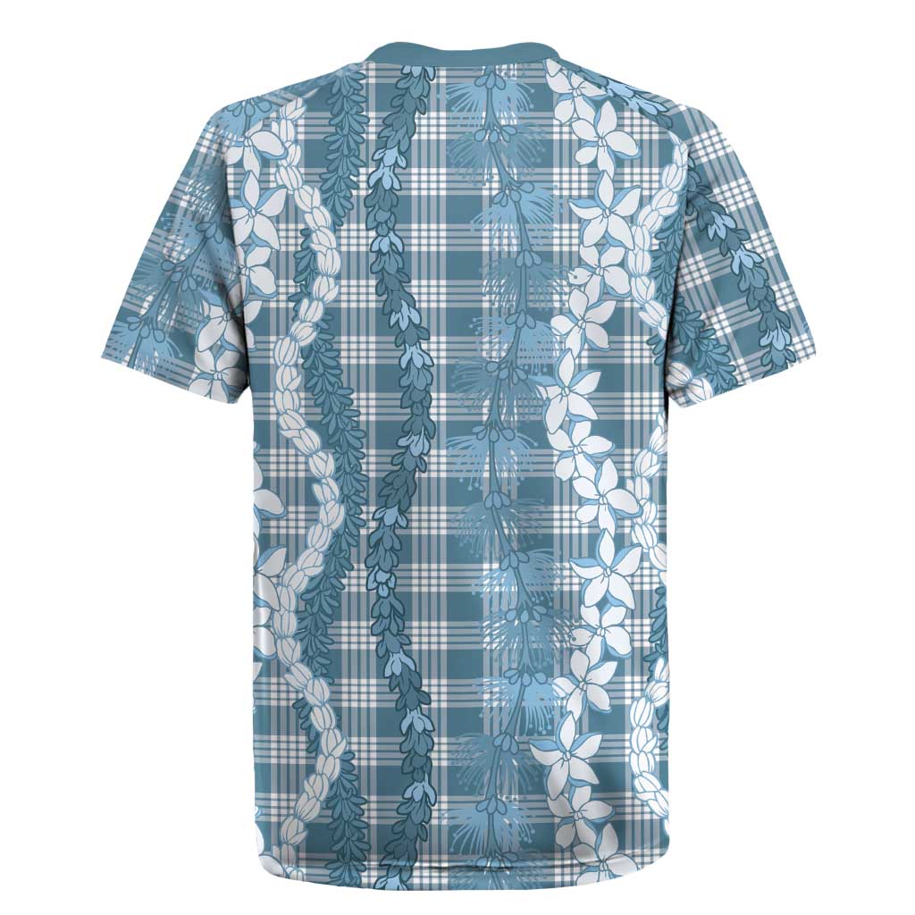 Hawaiian Ohia Lehua Lei Rugby Jersey Plaid Palaka Uliuli Omaomao Pattern LT9 - Polynesian Pride