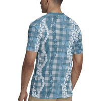 Hawaiian Ohia Lehua Lei Rugby Jersey Plaid Palaka Uliuli Omaomao Pattern LT9 - Polynesian Pride