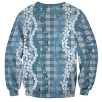 Hawaiian Ohia Lehua Lei Sweatshirt Plaid Palaka Uliuli Omaomao Pattern LT9 - Polynesian Pride