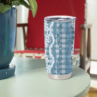 Hawaiian Ohia Lehua Lei Tumbler Cup Plaid Palaka Uliuli Omaomao Pattern LT9 - Polynesian Pride