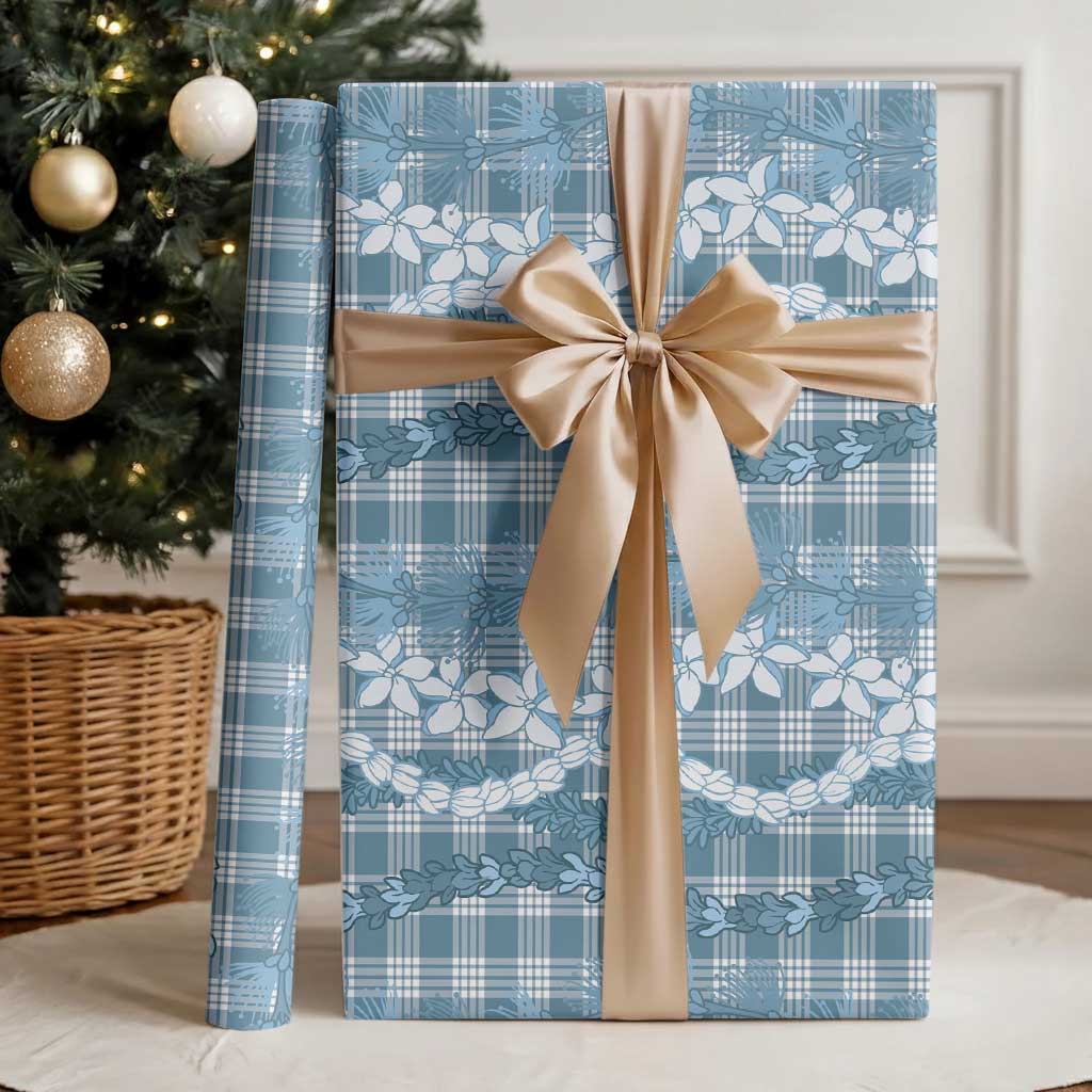 Hawaiian Ohia Lehua Lei Wrapping Paper Plaid Palaka Uliuli Omaomao Pattern LT9 - Polynesian Pride