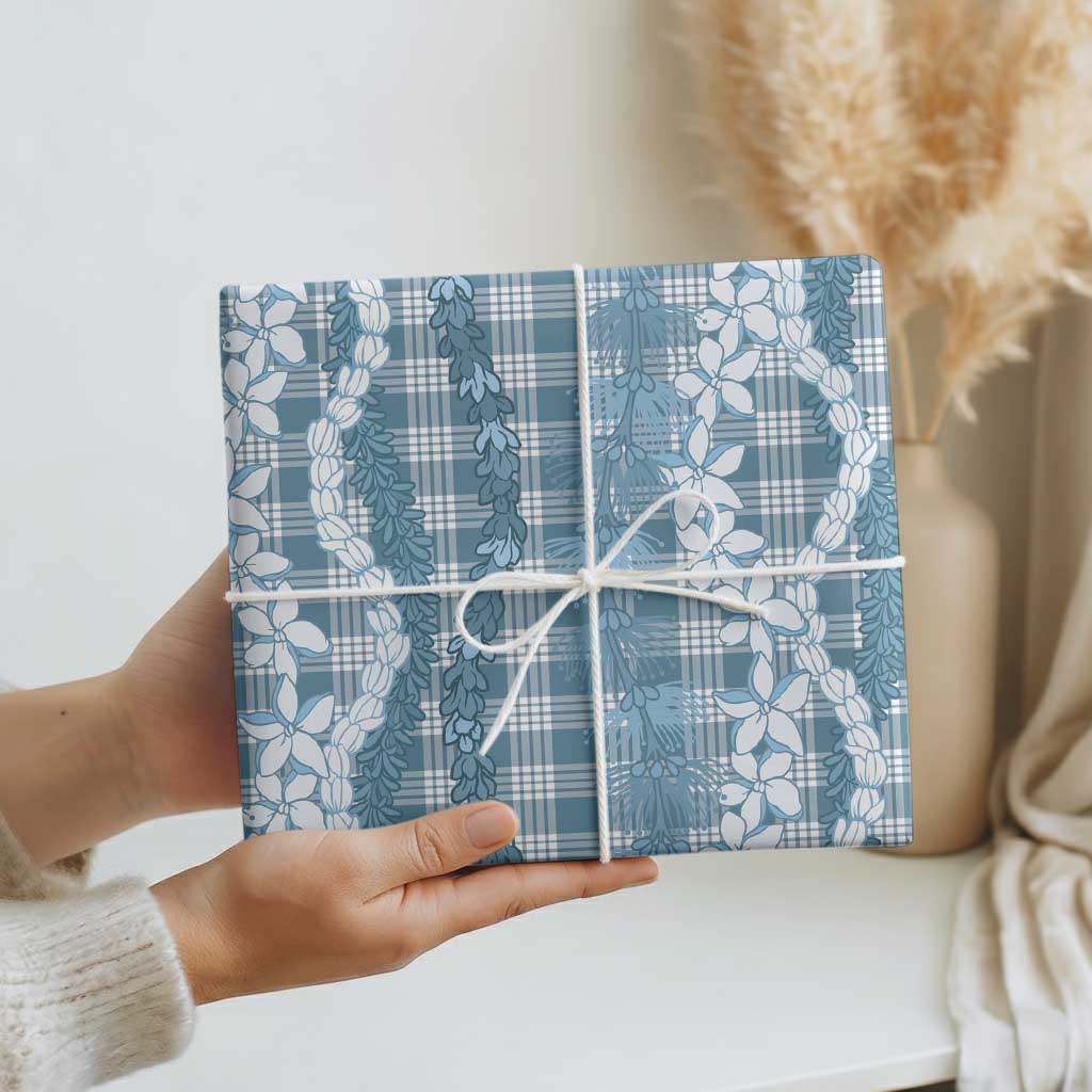 Hawaiian Ohia Lehua Lei Wrapping Paper Plaid Palaka Uliuli Omaomao Pattern LT9 - Polynesian Pride