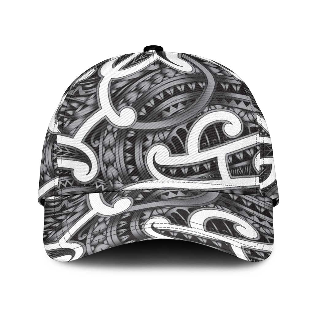 Aotearoa Maori Kowhaiwhai Classic Cap Kiwikiwi Puhoro and Patiki LT9 Universal Fit Grey - Polynesian Pride