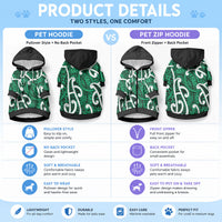 Aotearoa Maori Kowhaiwhai Pet Hoodie Kakariki Puhoro and Patiki LT9 - Polynesian Pride