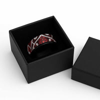 Aotearoa Maori Kowhaiwhai Spinner Ring Whero Puhoro and Patiki LT9 - Polynesian Pride