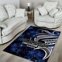 Micronesia Constitution Day Area Rug Since 1979 with Polynesian Hibiscus Pattern LT9 - Polynesian Pride