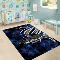 Micronesia Constitution Day Area Rug Since 1979 with Polynesian Hibiscus Pattern LT9 - Polynesian Pride