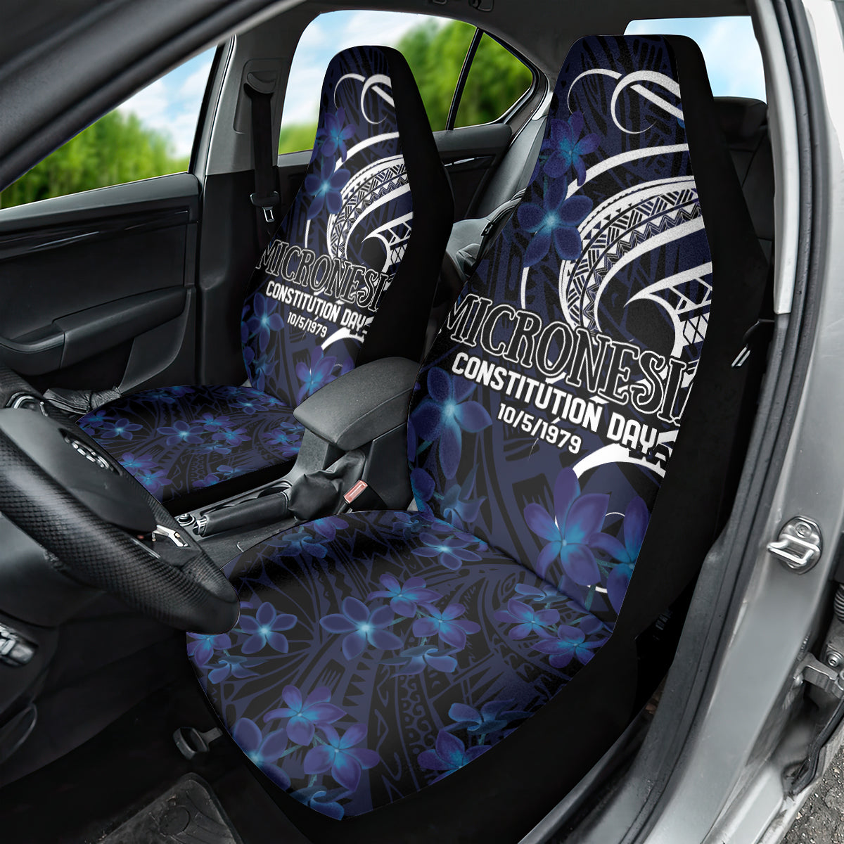Micronesia Constitution Day Car Seat Cover Since 1979 with Polynesian Hibiscus Pattern LT9 - Polynesian Pride
