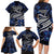 Micronesia Constitution Day Family Matching Long Sleeve Bodycon Dress and Hawaiian Shirt Since 1979 with Polynesian Hibiscus Pattern