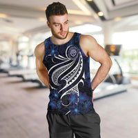 Micronesia Constitution Day Men Tank Top Since 1979 with Polynesian Hibiscus Pattern LT9 Blue - Polynesian Pride