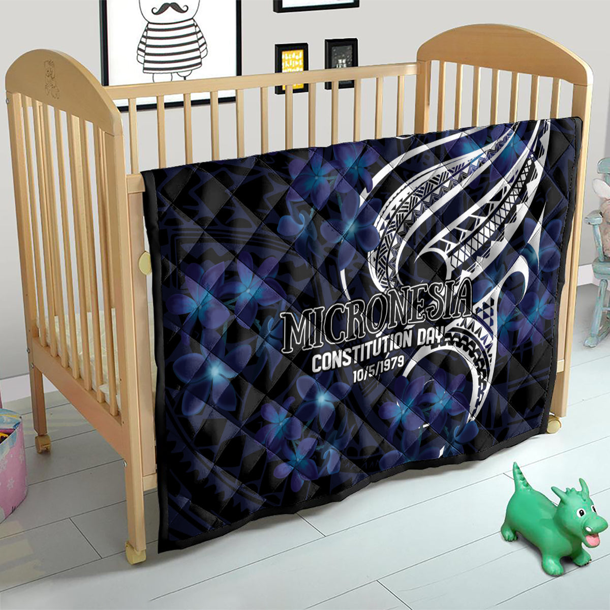 Micronesia Constitution Day Quilt Since 1979 with Polynesian Hibiscus Pattern LT9 - Polynesian Pride