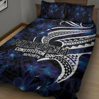 Micronesia Constitution Day Quilt Bed Set Since 1979 with Polynesian Hibiscus Pattern LT9 - Polynesian Pride