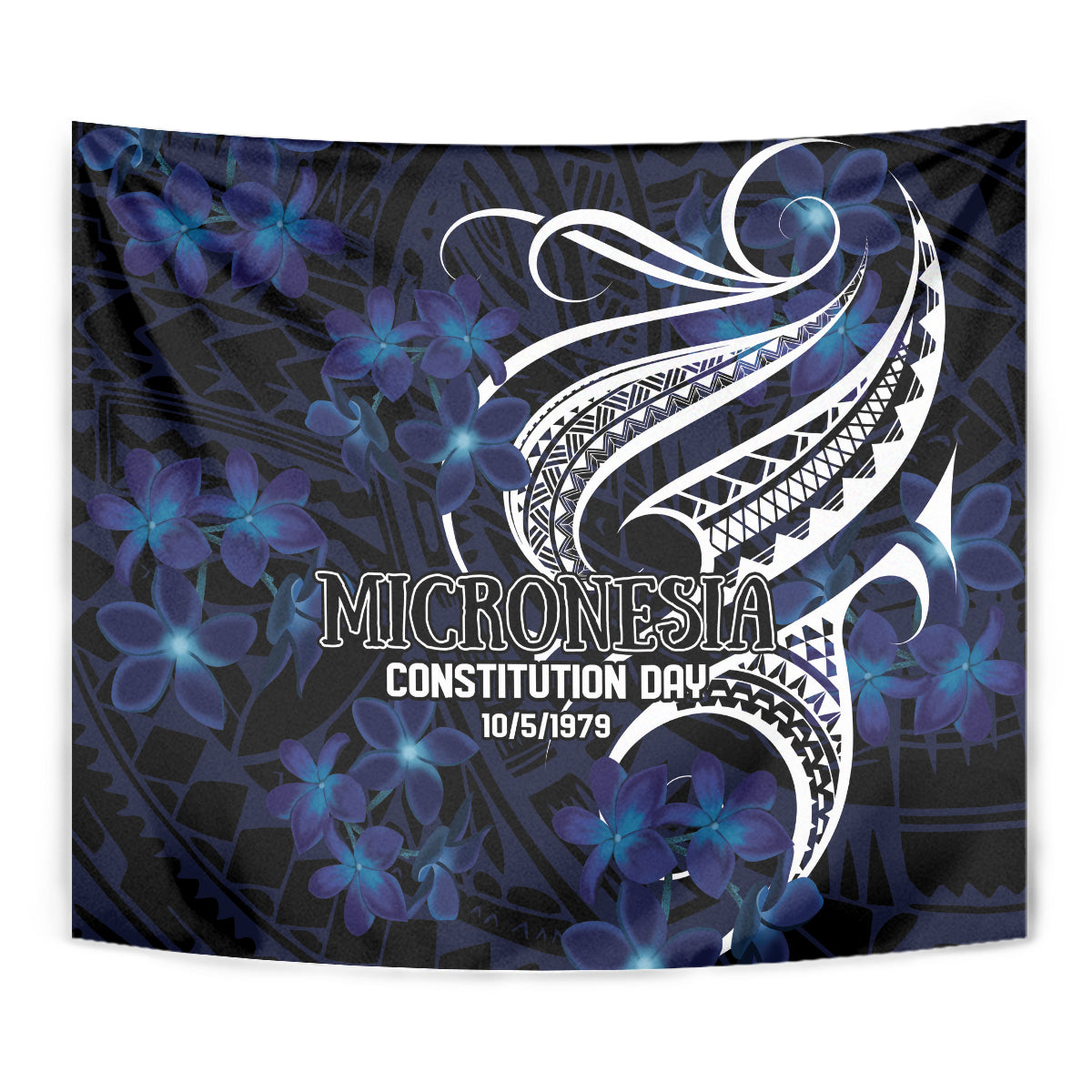 Micronesia Constitution Day Tapestry Since 1979 with Polynesian Hibiscus Pattern LT9 - Polynesian Pride