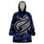 Micronesia Constitution Day Wearable Blanket Hoodie Since 1979 with Polynesian Hibiscus Pattern