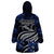 Micronesia Constitution Day Wearable Blanket Hoodie Since 1979 with Polynesian Hibiscus Pattern