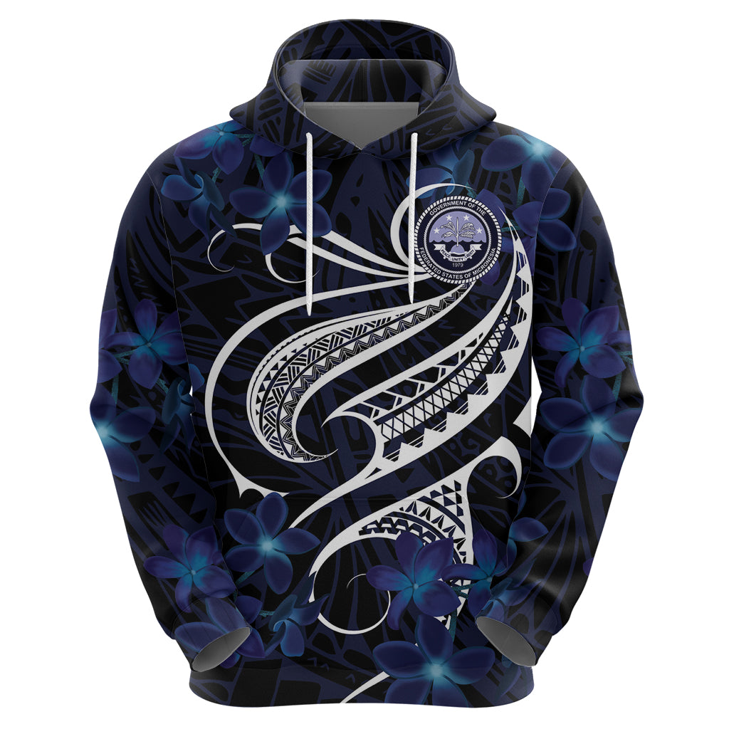 Micronesia Constitution Day Zip Hoodie Since 1979 with Polynesian Hibiscus Pattern LT9 - Polynesian Pride