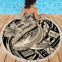 Polynesian Shark Tribal Tattoo Beach Blanket Beige Style LT9 - Polynesian Pride