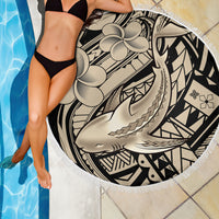 Polynesian Shark Tribal Tattoo Beach Blanket Beige Style LT9 - Polynesian Pride