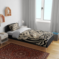 Polynesian Shark Tribal Tattoo Bedding Set Beige Style LT9 - Polynesian Pride