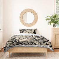 Polynesian Shark Tribal Tattoo Bedding Set Beige Style LT9 - Polynesian Pride