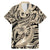 Polynesian Shark Tribal Tattoo Family Matching Mermaid Dress and Hawaiian Shirt Beige Style