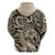 Polynesian Shark Tribal Tattoo Hoodie Beige Style