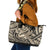 Polynesian Shark Tribal Tattoo Leather Tote Bag Beige Style