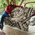 Polynesian Shark Tribal Tattoo Quilt Beige Style